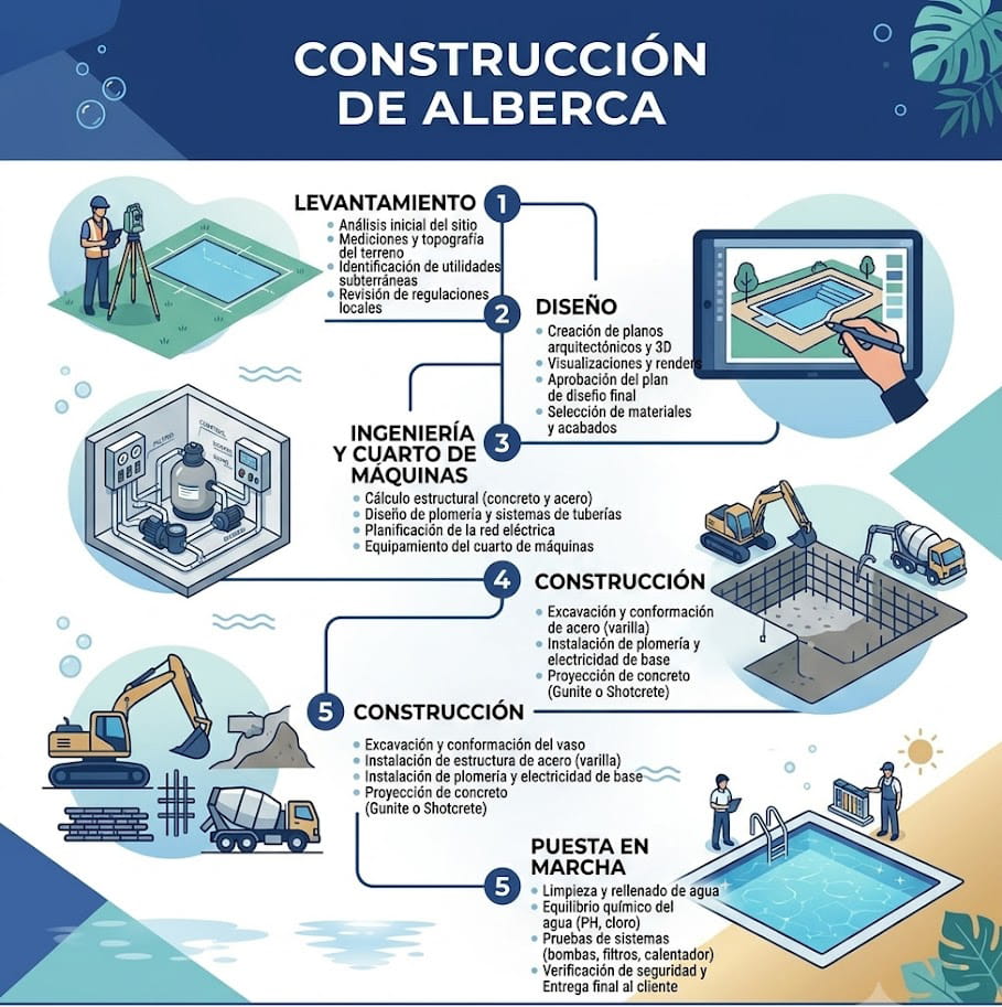 Construcción de Alberca